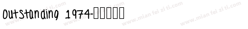 Outstanding 1974字体转换